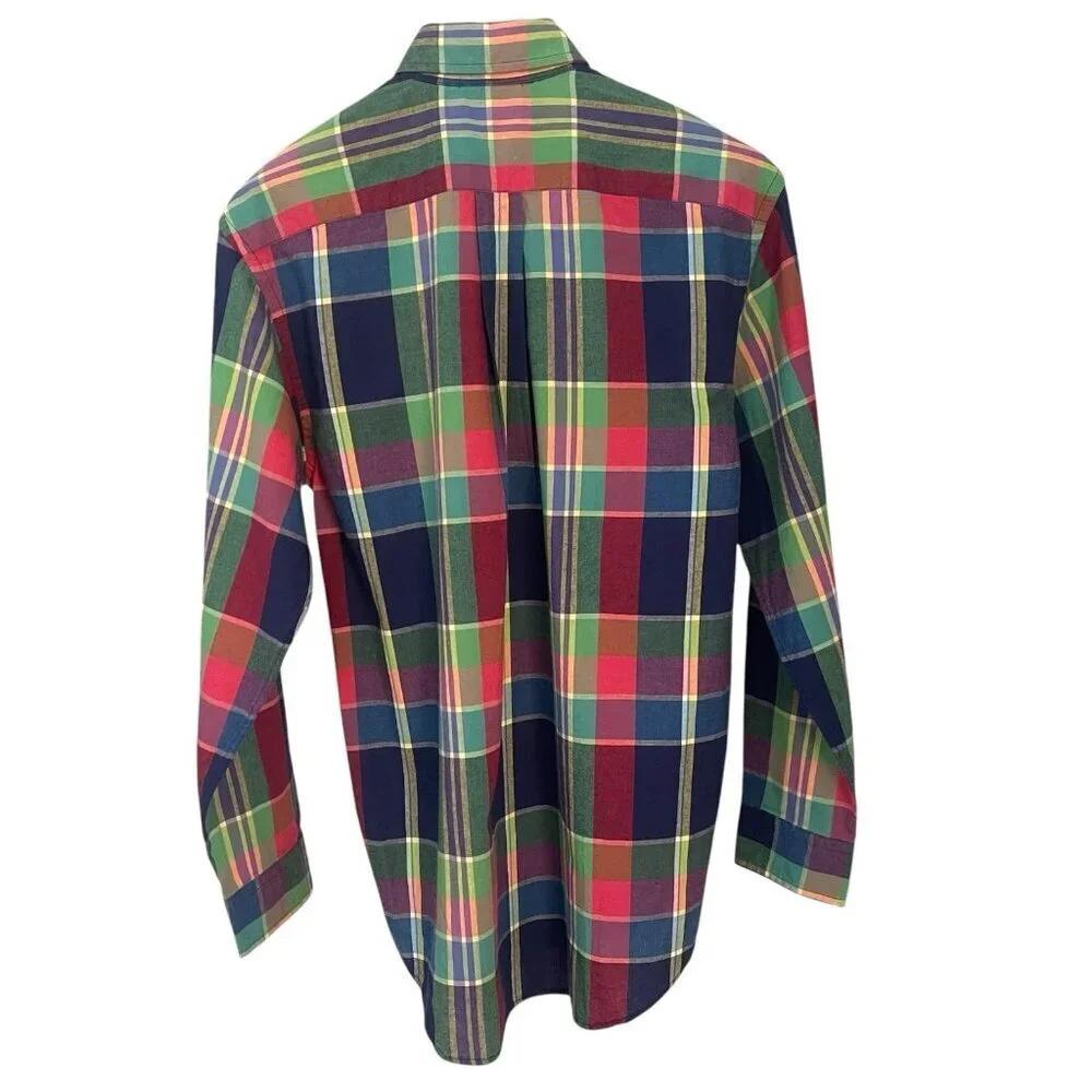 Ralph Lauren Boys Button Down Youth Size XL Plaid Preppy Classic Academia Casual